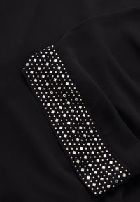 Tunic beaded cuff VOILE - black - #5