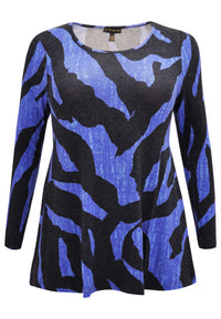 Tunic flare knit NICE - blue - #4