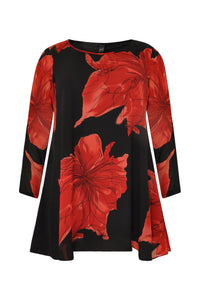 Blouse wide bottom LAURA - red - #2