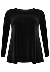 Tunic flare mousse / velour - black - #4
