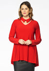 Tunika mit Kragen / V-Ausschnitt DOLCETunic collar / v-neck DOLCE - red - #1