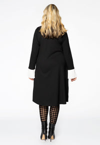 Kleid mit plissierten ÄrmelabschlüssenDress plissé cuffs - black - #3