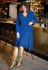 Perlenbesetztes Rüschenkleid DOLCEDress frilled beaded DOLCE - blue - #5