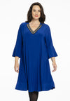 Perlenbesetztes Rüschenkleid DOLCEDress frilled beaded DOLCE - blue - #1