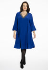 Perlenbesetztes Rüschenkleid DOLCEDress frilled beaded DOLCE - blue - #2
