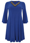 Perlenbesetztes Rüschenkleid DOLCEDress frilled beaded DOLCE - blue - #4