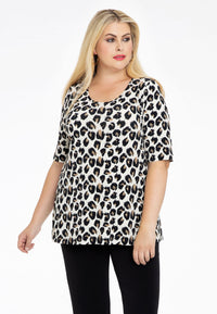 Shirt A-line FELINE - brown - #1