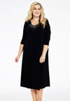Dress A-line strass Dolce - black