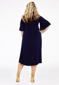 Kleid Rüschen in der Mitte DOLCEDress centre frill DOLCE - blue - #3