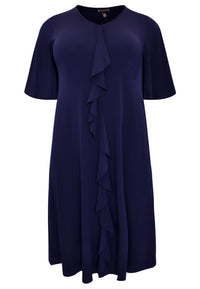 Kleid Rüschen in der Mitte DOLCEDress centre frill DOLCE - blue - #4