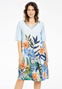 Dress beaded BOTANIC - blue - #2