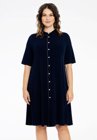 Blouse-Dress strass trim DOLCE - blue - #1