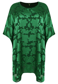 Tunic square DÉVORÉ - green - #4