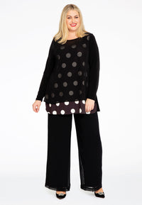 Tunic flare POLKA - black - #2
