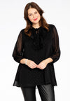 Tunic frill neck PONPON - black - #1