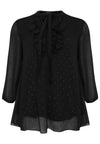 Tunic frill neck PONPON - black - #4