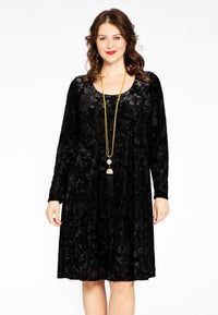 Dress A-line FLOCK - black - #1
