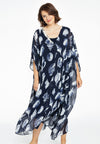 Blouse-dress square SEA SHELLS - blue - #2