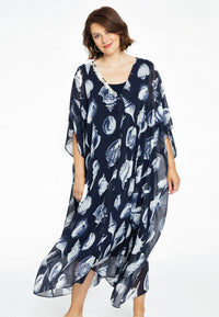Blouse-dress square SEA SHELLS - blue - #2