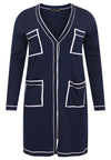 Cardigan mit kontrastierenden BesätzenCardigan contrast piping - blue - #4