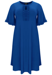 Dress frilled sleeves DOLCE - indigo - #3