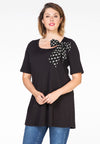 Tunic flare scarf dots - black - #2