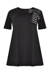 Tunic flare scarf dots - black - #4