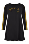 Tunic wide bottom Smile - black - #4