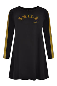 Tunic wide bottom Smile - black - #4