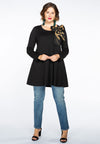 Tunic wide bottom scarf Paris - black - #2