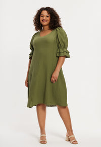 Dress puff sleeve BUBBLE - light green - #2