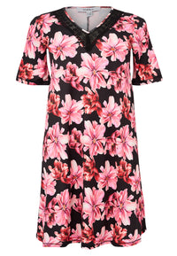 Kleid A-linie doppelter V-Ausschnitt LILIUMDress A-line double v-neck LILIUM - pink - #1