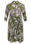 Blouse midi BATIK LEAVES - green - #4