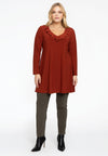 Tunic wide bottom frilled DOLCE - mid brown - #1