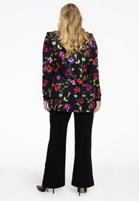 Tunic flare frilled collar LOU - black - #3