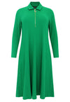 Langes Kleid mit Reißverschluss RIBLong dress zipper RIB - green - #4