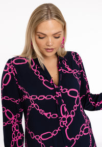 Kleid A-linie mit Schleife CIARADress A-line bow CIARA - blue - #1