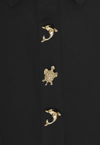 Tunic wide bottom buttons DOLCE - black - #5