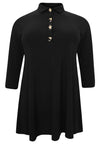 Tunic wide bottom buttons DOLCE - black - #4