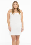 Slip dress spaghetti straps - ecru - #1