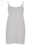 Slip dress spaghetti straps - white