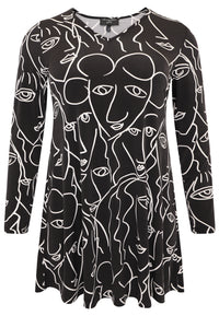 Tunic wide bottom MASK - black - #4