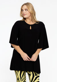 Tunic wide bottom slit DOLCE - black - #1