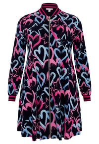 Bomber long HEARTS - black - #4