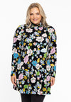 Shirt wide bottom FLOWERPOWER - black - #1