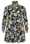 Shirt wide bottom FLOWERPOWER - black - #4