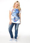 Shirt sleeveless blue painted - white - #2