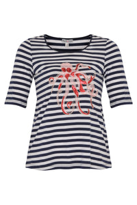 Shirt relax octopus STRIPE - blue - #4