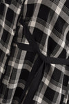 Blouse asymmetric check - black - #5