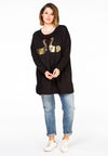 Pullover perlenschwäne - Schwarz